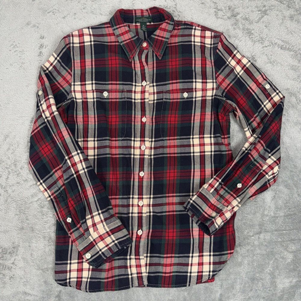 Lauren Ralph Lauren Red and Black Plaid Button Down Shirt